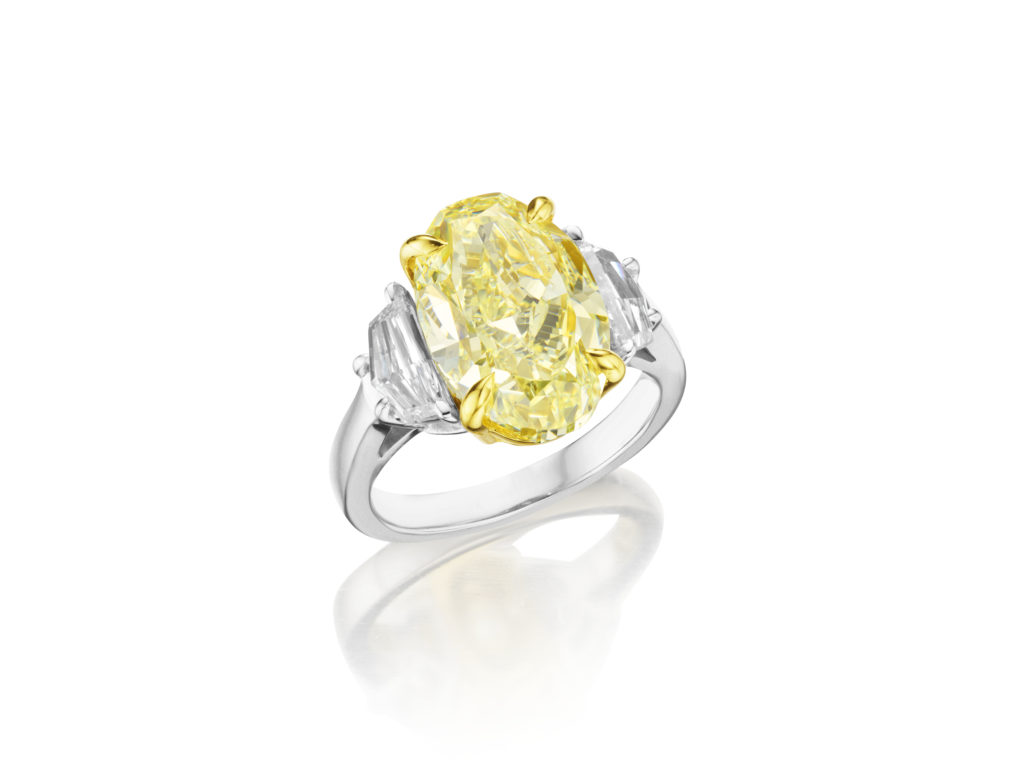 Yellow Oval Cadillac Diamond Ring Ses Creations