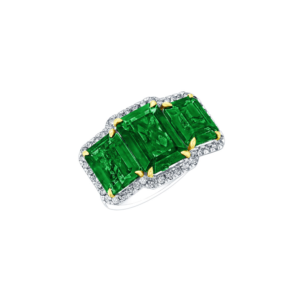 3 Stone Emerald Cut Ring – SES Creations